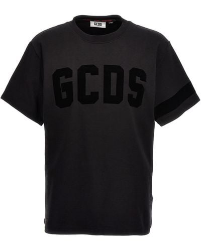 Gcds Velvet Logo T-shirt - Black