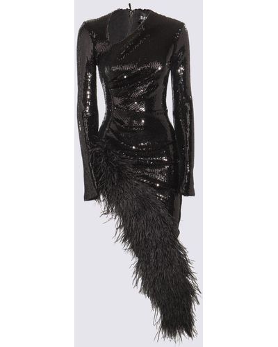 David Koma Sequin Midi Dress - Black