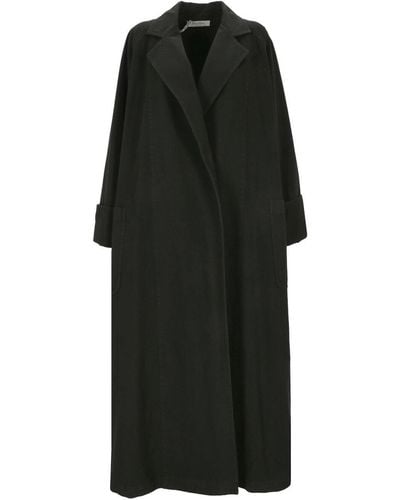 Max Mara V-neck Long-sleeved Coat - Black