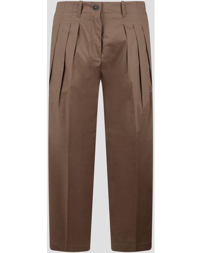 Nine:inthe:morning Diamante Carrot 3 Pences Trousers - Brown