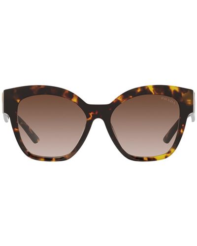 Prada Butterfly-frame Logo-printed Sunglasses - Brown