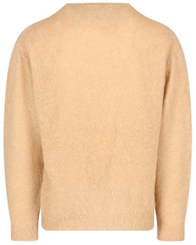 AURALEE Super Kid Basic Sweater - Natural