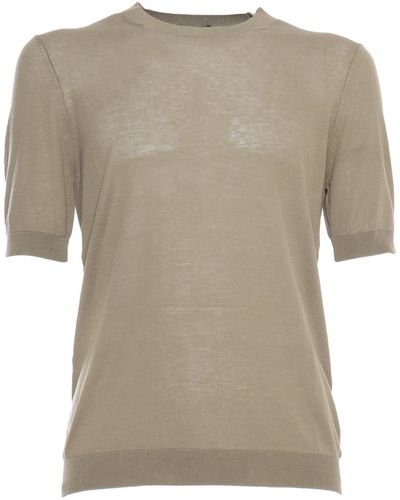 Ballantyne Knit T-Shirt - Natural