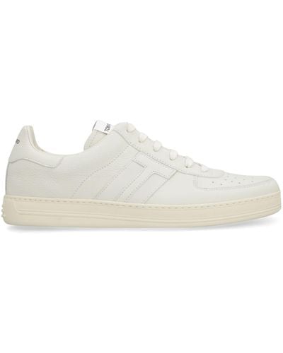 Tom Ford Radcliffe Leather Low-top Sneakers - White