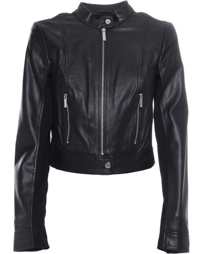 Michael Kors Leather Jacket - Black