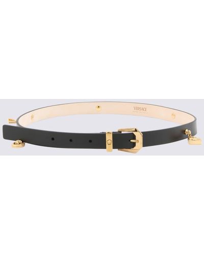 Versace Leather And Medusa Belt - Brown