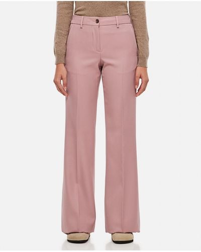 Golden Goose Flared Wool Trousers - Pink
