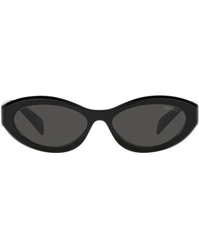 Prada Pr 26zs Irregular-frame Branded-arm Acetate Sunglasses - Black