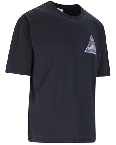 Rhude Back Print T-Shirt - Blue