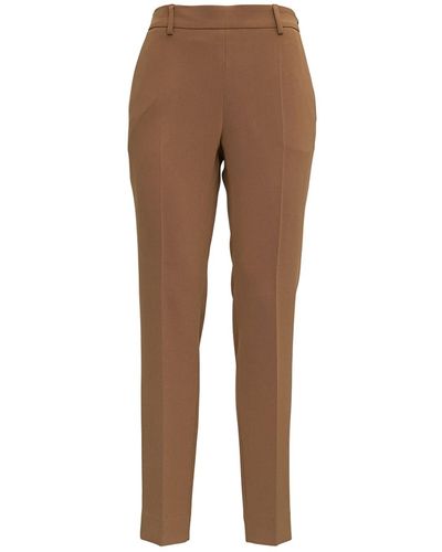 Alberto Biani Stretch Fabric Trousers - Brown
