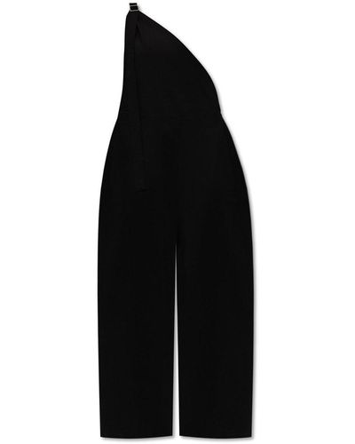 MM6 by Maison Martin Margiela One Shoulder Wide-leg Jumpsuit - Black