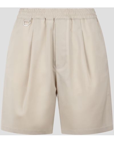 Low Brand Tropical Wool Shorts - Natural