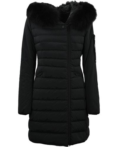 Peuterey Down Jacket With Fur Seriola Ml 04 Fur - Black