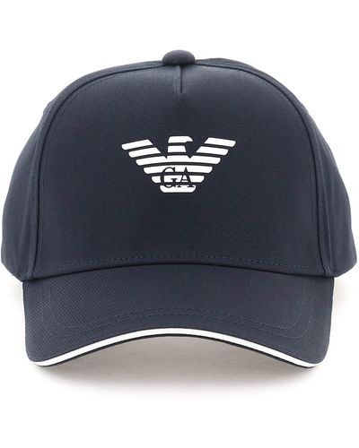 Blue Emporio Armani Hats for Men | Lyst