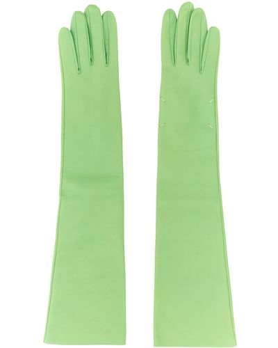 Maison margiela green discount long fingerless gloves