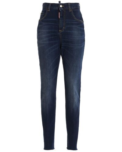 DSquared² High Waist Twiggy Jeans - Blue