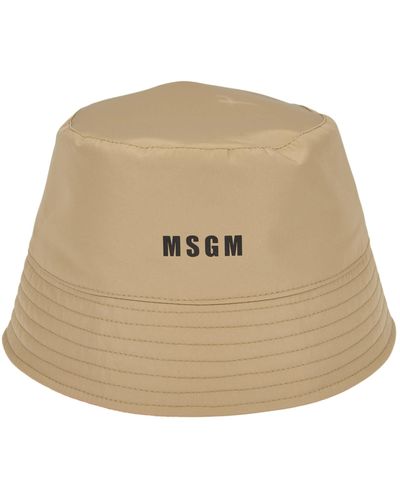 MSGM Logo Detail Bucket Hat - Natural