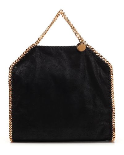 Stella McCartney Black And Gold Falabella Tote Bag