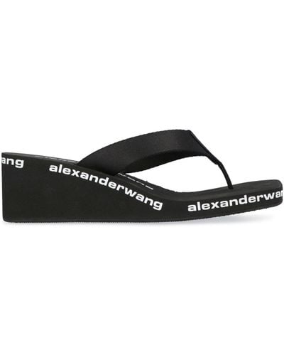 Alexander Wang Logo Detail Wedges - Black