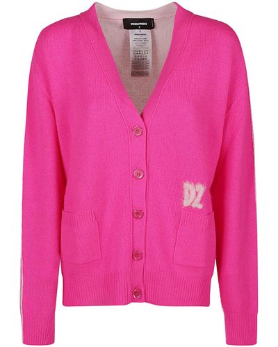 DSquared² Contrast Color Cardigan - Pink