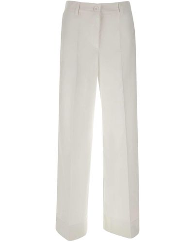P.A.R.O.S.H. Canyox24 Cotton Trousers - White