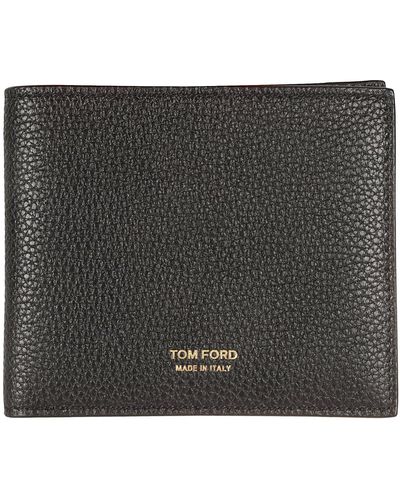 Tom Ford Logo Classic Bifold Wallet - Black