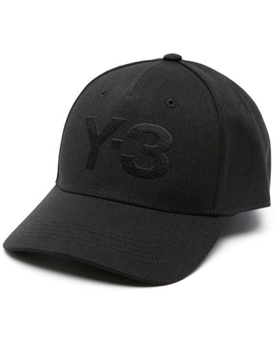 Y-3 Flocked-Logo Baseball Cap - Black