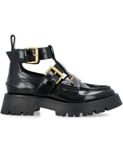 Alexander Wang Carter Lug Ankle Strap Boots - Black
