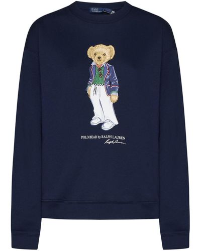 Polo Ralph Lauren Bear Cotton Sweatshirt - Blue