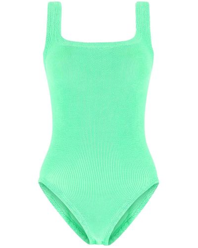 Hunza G Fluo Stretch Nylon Swimsuit - Green