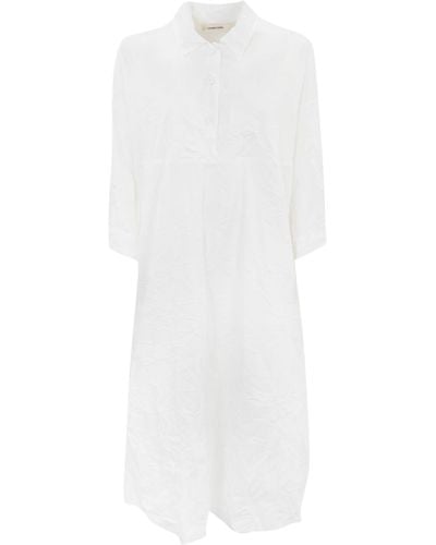 Liviana Conti Crinkle Effect Dress - White