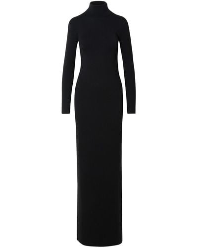 Saint Laurent Black Virgin Wool Dress