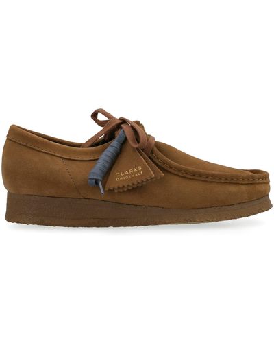 Clarks Wallabee Suede Lace-up Shoes - Brown