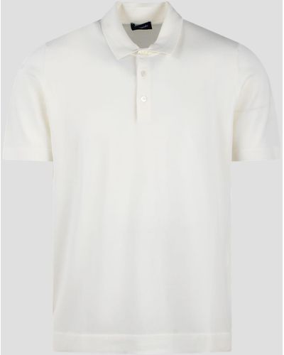 Drumohr Cotton Knit Polo Shirt - White