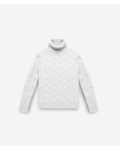 Larusmiani Turtleneck Sweater Col Du Pillon Sweater - White
