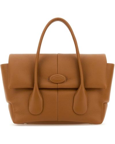 Tod's Caramel Leather Small Bag Reverse Handbag - Brown