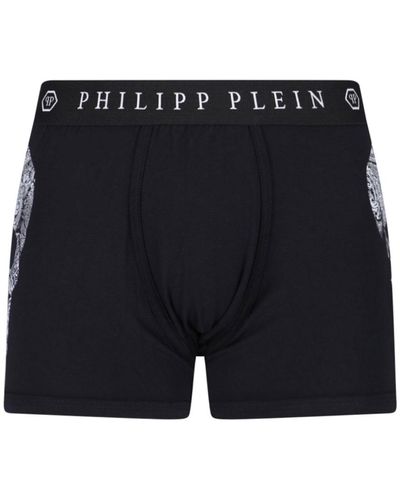 Philipp Plein Logo Printed Stretched Boxers - Blue