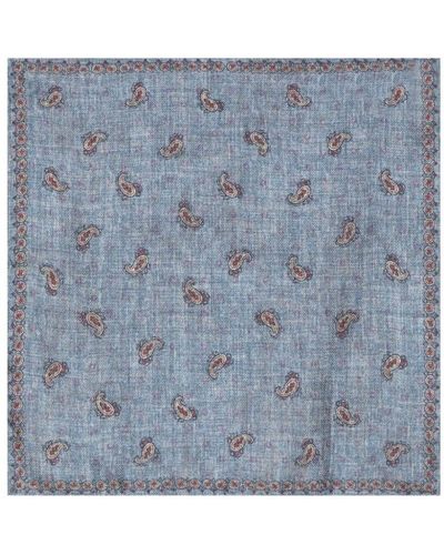 Brunello Cucinelli Pocket Square - Blue