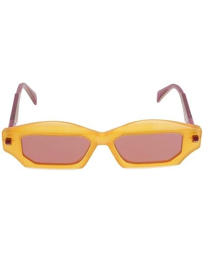 Kuboraum Square Thick Sunglasses - Orange