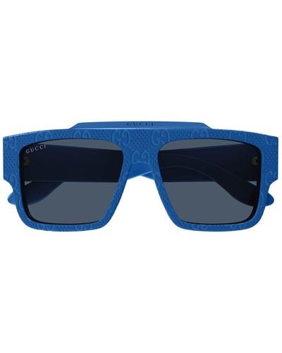 Gucci Gg1460S Linea Lettering 008 Sunglasses - Blue