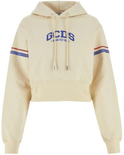 Gcds Cream Cotton Sweatshirt - Natural