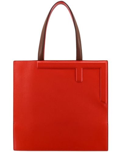 Fendi Flip Medium Shoulder Bag - Red