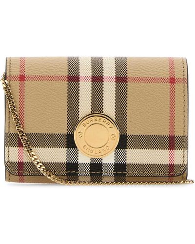 Burberry Printed Canvas Card Holder - Natural