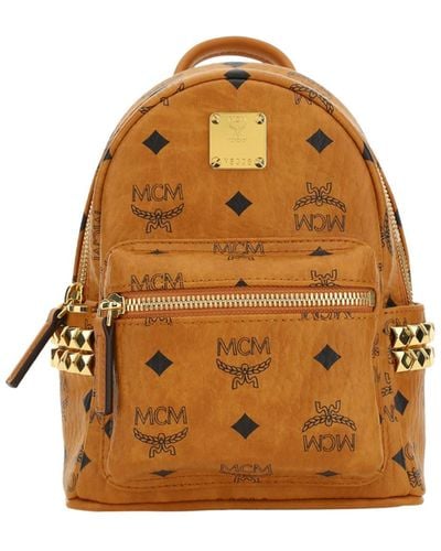 MCM Mini Stark Backpack - Brown