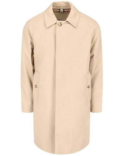 Burberry Long Sleeved Trench Coat - Natural