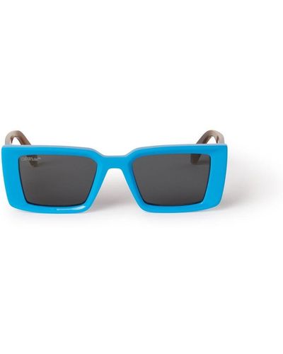 Off-White c/o Virgil Abloh Savannah Rectangular Frame Sunglasses - Blue