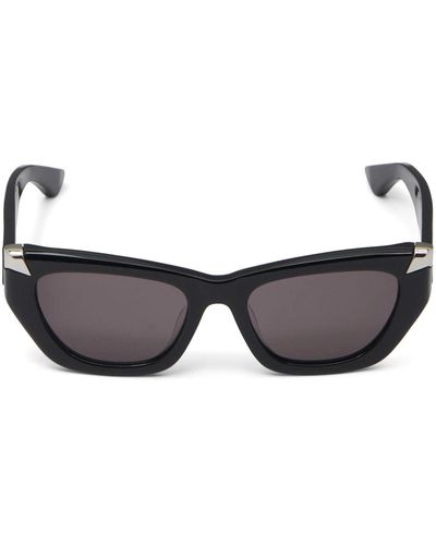 Alexander McQueen Geometric Punk Rivet Sunglasses - Brown