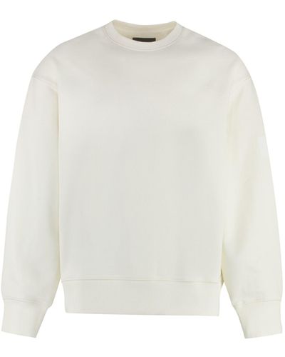Y-3 Cotton Crew-Neck Sweatshirt - White