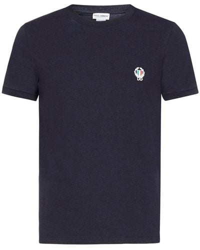 Dolce & Gabbana T-shirt With Logo, - Blue