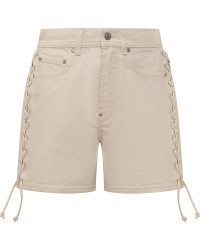 Stella McCartney Shorts With Braided Ties - Natural